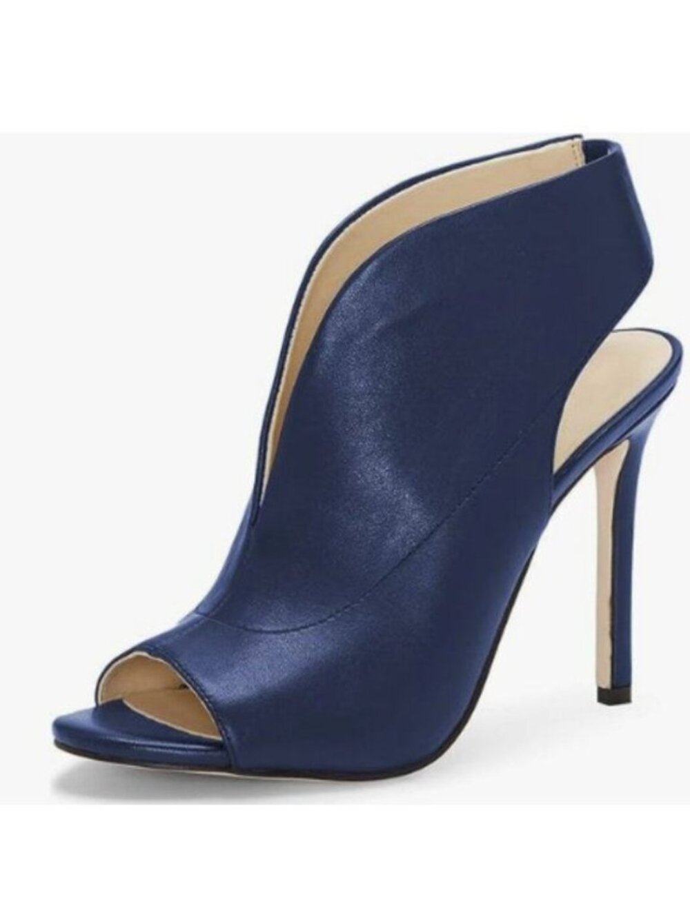 YDN Women's Chic Slingback Peep Toe Stiletto High Heel Sandals Ankle Boots Blue